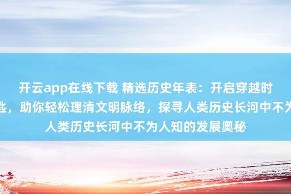 开云app在线下载 精选历史年表：开启穿越时空之门的神奇钥匙，助你轻松理清文明脉络，探寻人类历史长河中不为人知的发展奥秘